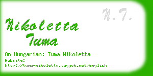 nikoletta tuma business card